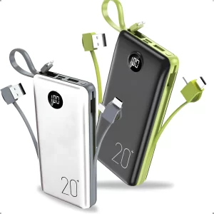 Power Bank 20.000mah Carregador Rápido Com Display Portátil Preto